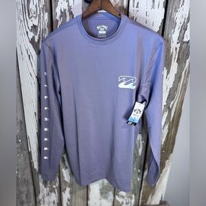 Billabong Men's Unity Loose Fit Lavender Long Sleeve Rashguard 50+ UV Tee NWT S